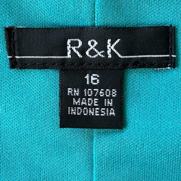 R&K Watercolor Floral Dress Sz 16 - Picture 4 of 10